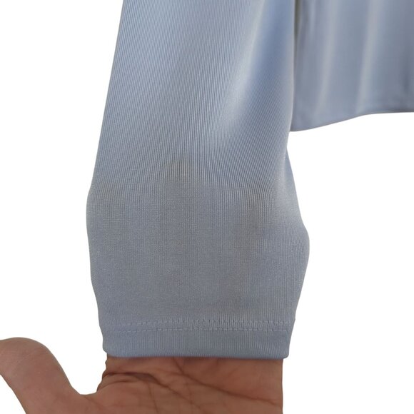 Levi's long sleeve Turtleneck Women's Shirt Top Pullover Retro baby blue size L - Picture 4 of 16